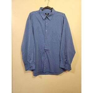 Alfani Performance Blue Striped Button Down Mens Size XXL‎